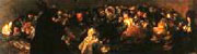 Люди верили, что ведьмы регулярно собираются, на шабаши, где поклоняются дьяволу. На шабаше (вверху), который изобразил франсиско дв Гойя, привлекает внимание сатанинского вида фигура, получеловек, полукозел.