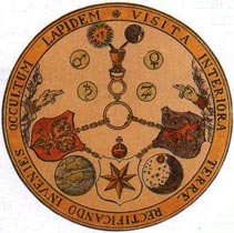 В средние века те, кто занимался магией, алхимией и оккультизмом, пользовались шифром и разными символами, чтобы хранить от посторонних глаз свои тайны. На картинке ХVIII в. символы Солнца, Луны. и планет объединены вместе, что олицетворяло целостность вселенной. 